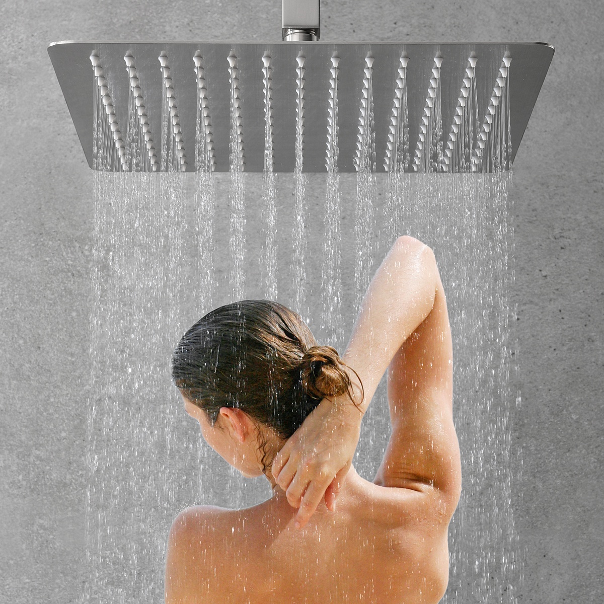 Grifo de ducha de acero inoxidable Grifos de ducha de baño cuadrados Conjunto de mezclador de ducha de baño