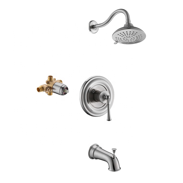 Conjunto de sistema combinado de ducha de estilo simple de moda moderna Baño Oro