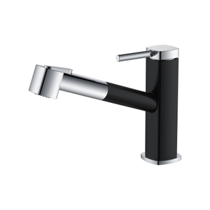 Diseño de forma cuadrada Black + Chrome Moderns Kitchen Faucets