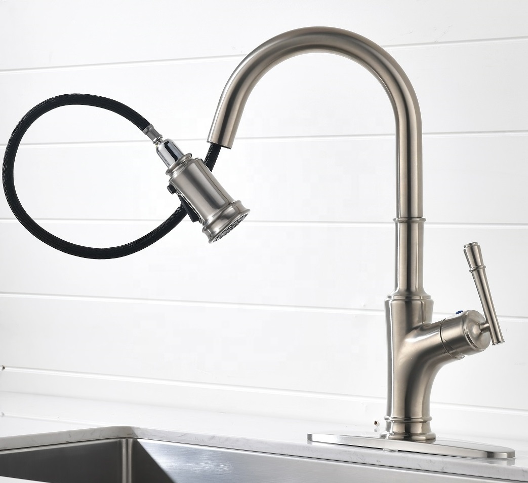 APS135-BN Kitchen-Faucet Cupc Caño giratorio para fregadero de cocina Grifo Pull Down Kitchen Faucet