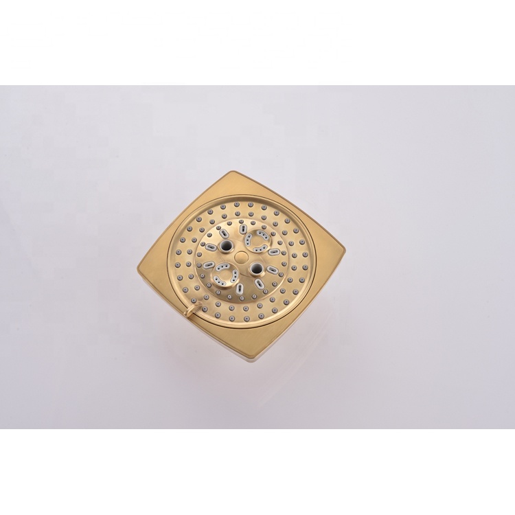 Elegante juego de ducha de baño de acero inoxidable cuadrado dorado de alta calidad