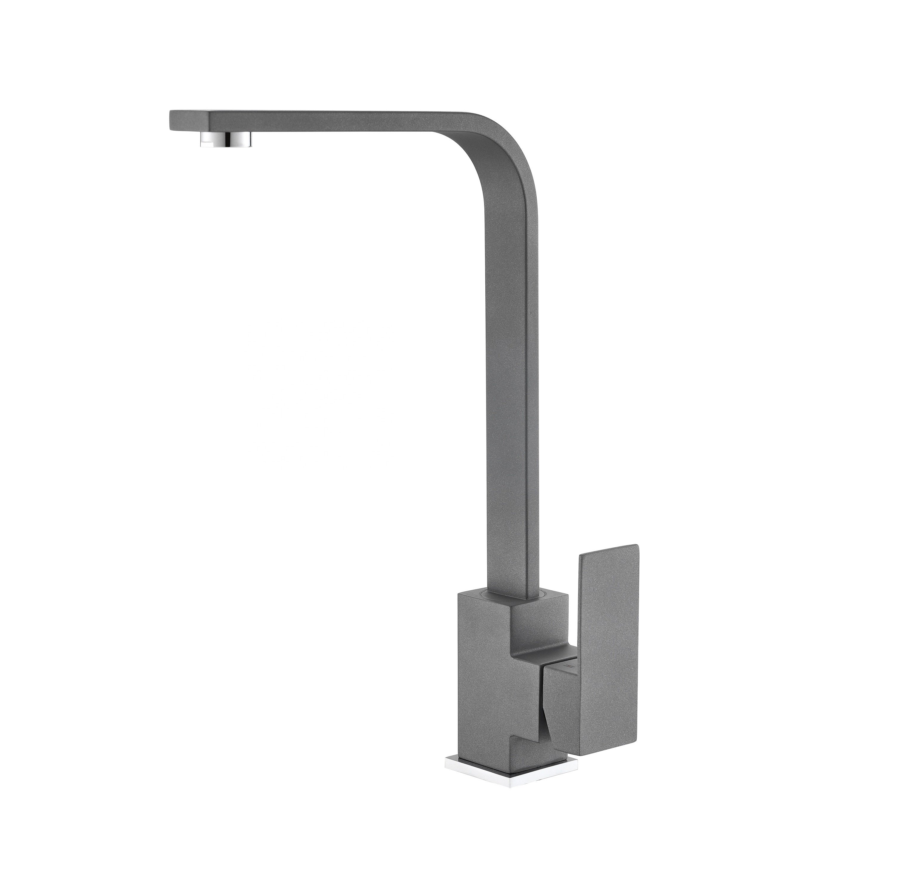 The Square Faucet Matte Black Nuevo diseño Modern Pull Out Spray Kitchen Faucet